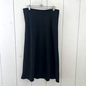 JCREW | Black Midi Slip Skirt | Size Small
